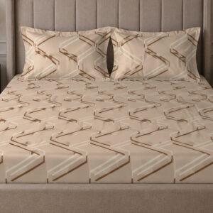 Sleeping Owls 100% Soft Mercerized Cotton Printed Elegance 300TC Super King Bedsheet With 2 Pillow Covers
