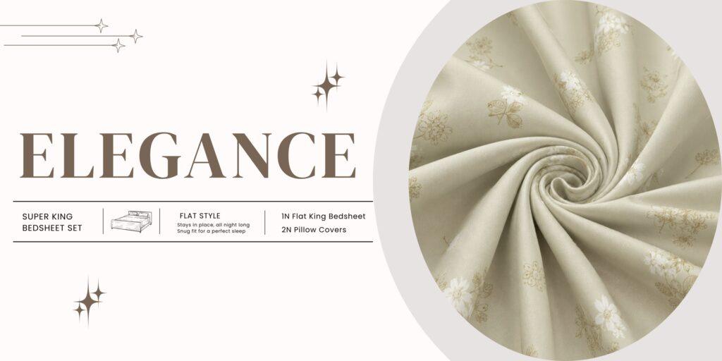 Sleeping Owls 100% Soft Mercerized Cotton Printed Elegance 300TC Super King Bedsheet With 2 Pillow Covers