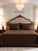 Sleeping Owls Solids Super Finest 400TC 100% Cotton Plain Super King Bedsheet with 2 pillow Covers