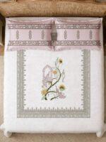 Sleeping Owls Rajwada Courtyard 220 TC Percale Cotton Super King Bedsheet Set with 2 Coordinated Pillow Covers
