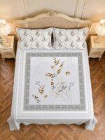 Sleeping Owls Rajwada Courtyard 220 TC Percale Cotton Super King Bedsheet Set with 2 Coordinated Pillow Covers