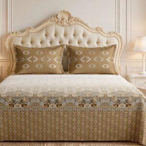 Sleeping Owls Utsav 220 TC Percale Cotton Panel Print Super King Bedsheet Set with 2 Coordinated Pillow Covers