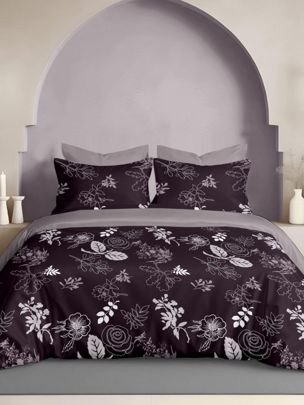 Sleeping Owls Grandeur Printed 210TC 100% Soft Cotton Printed 1 Super King Bedsheet with 2 Pillow Covers