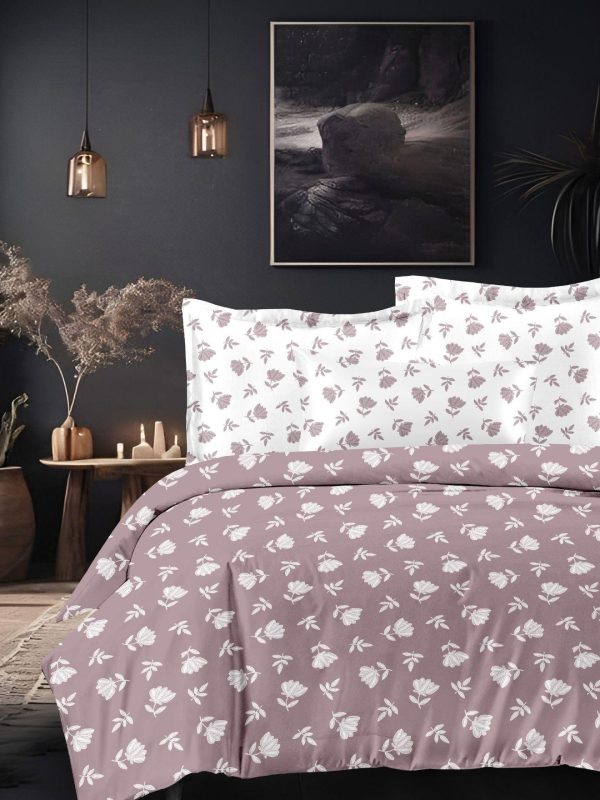 Sleeping Owls VBC Printed 300TC 100% Soft Cotton Printed 1 Super King Bedsheet with 2 Coordinate Pillow Covers