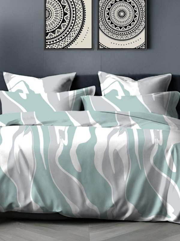 Sleeping Owls 100% Soft Mercerized Cotton Printed Imperial Bloom 300TC Super King Bedsheet With 2 Pillow Covers