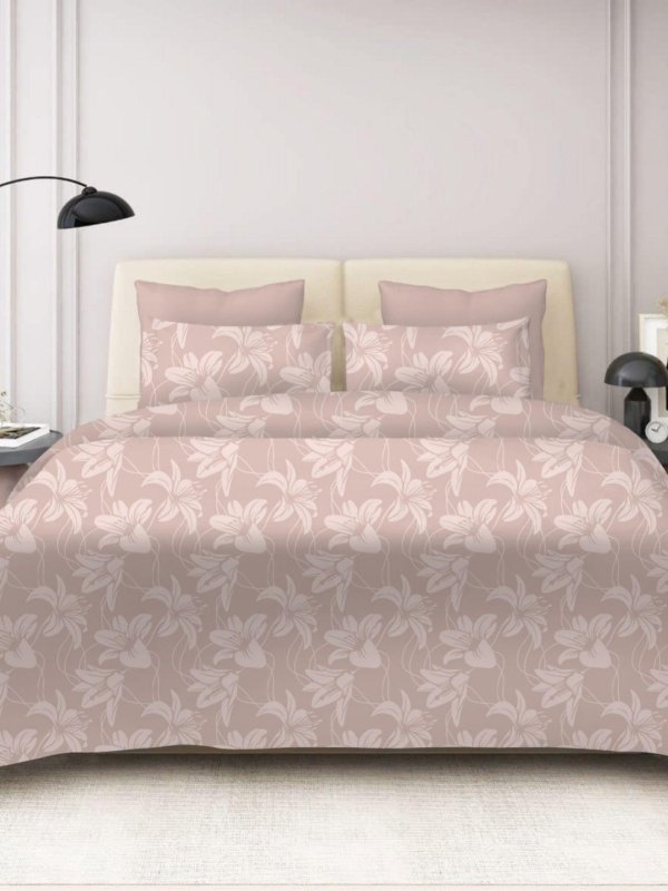 Sleeping Owls 100% Soft Mercerized Cotton Printed Imperial Grace 300TC Super King Bedsheet With 2 Pillow Covers