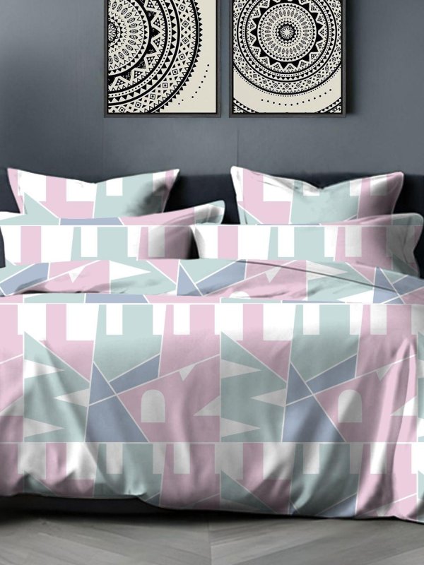 Sleeping Owls 100% Soft Mercerized Cotton Printed Imperial Bloom 300TC Super King Bedsheet With 2 Pillow Covers