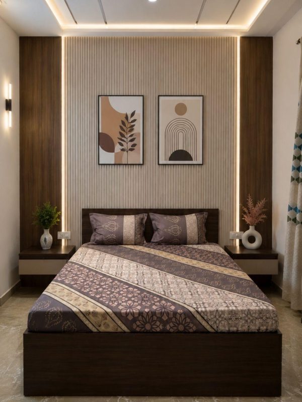 Sleeping Owls Orabella 300TC Digital Print Bedsheet by Sleeping Owls | 100% Cotton Luxury Bedding Set