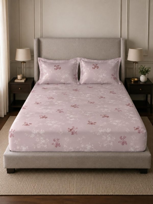 Sleeping Owls 100% Soft Mercerized Cotton Printed Elegance 300TC Super King Bedsheet With 2 Pillow Covers